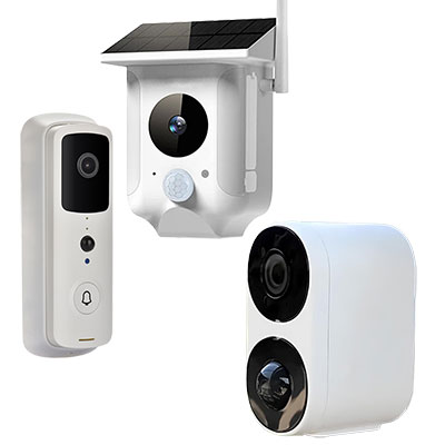 SG1030 Doorbell Camera, Battery/Solar Camer and Floodlight Camera Set