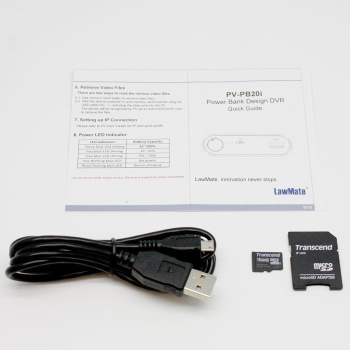 DVR269WF Power Bank DVR With Accessories
